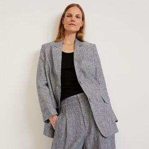 Everlane The Oversized Striped Blazer in Linen